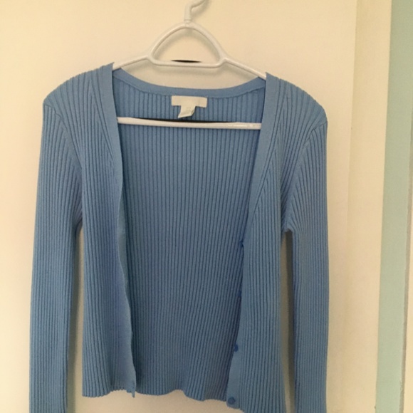 Blue H&M button down cardigan - Picture 4 of 4